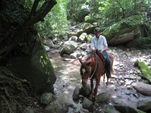 Crossing the stream on the Cowboy Ride